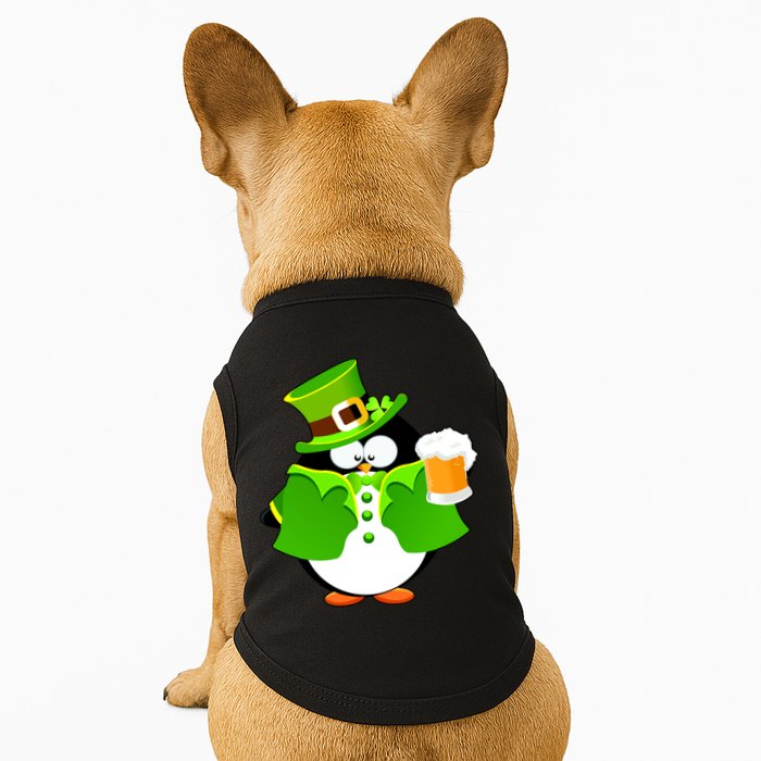 St. Patrack's Day Funny Penguin Drinking Beer Doggie Tank
