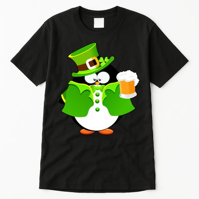 St. Patrack's Day Funny Penguin Drinking Beer Tall T-Shirt