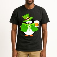 St. Patrack's Day Funny Penguin Drinking Beer Tall T-Shirt
