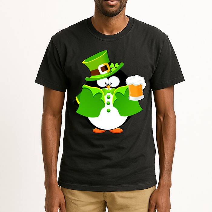 St. Patrack's Day Funny Penguin Drinking Beer Tall T-Shirt