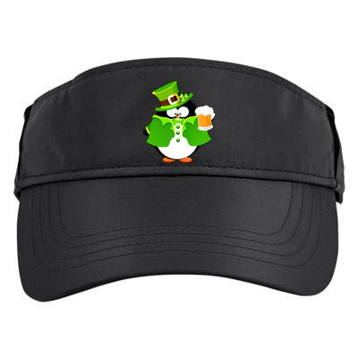 St. Patrack's Day Funny Penguin Drinking Beer Adult Drive Performance Visor