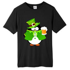 St. Patrack's Day Funny Penguin Drinking Beer Tall Fusion ChromaSoft Performance T-Shirt