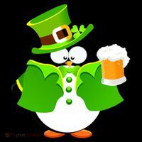 St. Patrack's Day Funny Penguin Drinking Beer Flatbill Hat