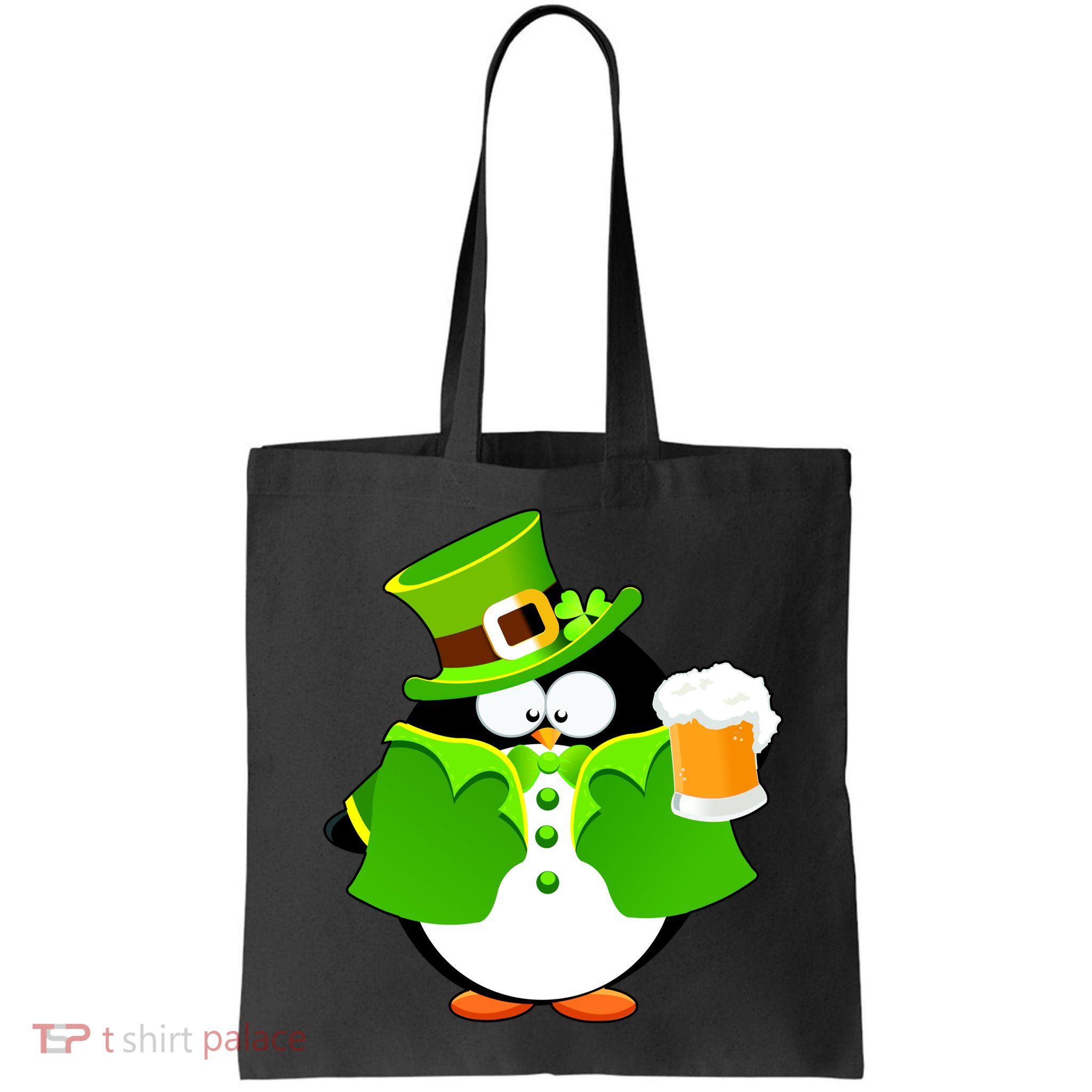 St. Patrack's Day Funny Penguin Drinking Beer Bag