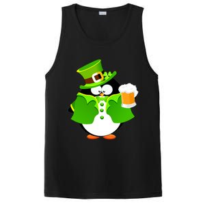 St. Patrack's Day Funny Penguin Drinking Beer PosiCharge Competitor Tank