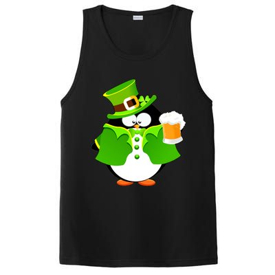 St. Patrack's Day Funny Penguin Drinking Beer PosiCharge Competitor Tank