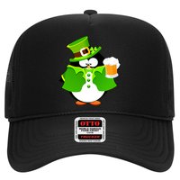 St. Patrack's Day Funny Penguin Drinking Beer Trucker Hat