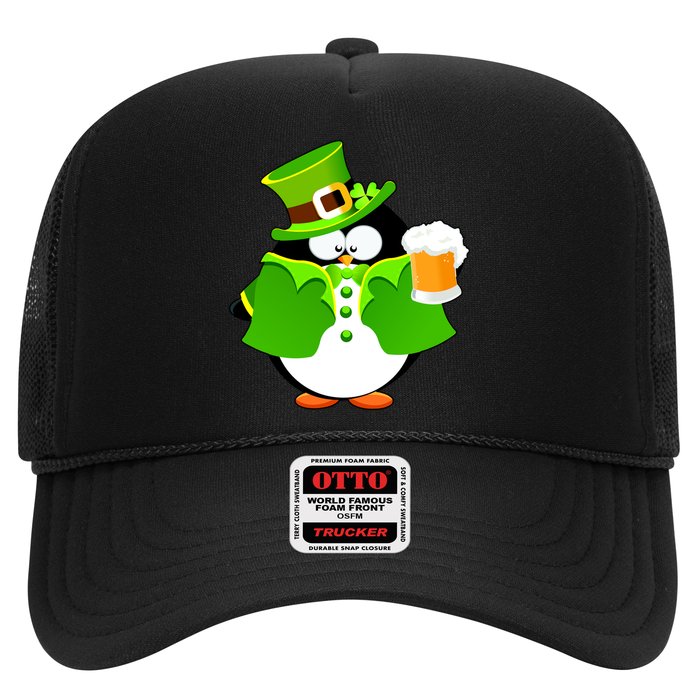 St. Patrack's Day Funny Penguin Drinking Beer Trucker Hat