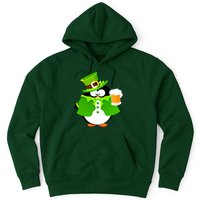 St. Patrack's Day Funny Penguin Drinking Beer Hoodie