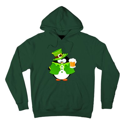 St. Patrack's Day Funny Penguin Drinking Beer Hoodie