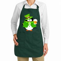 St. Patrack's Day Funny Penguin Drinking Beer Apron