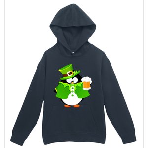 St. Patrack's Day Funny Penguin Drinking Beer Urban Pullover Hoodie