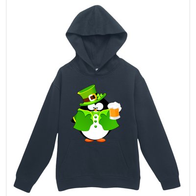 St. Patrack's Day Funny Penguin Drinking Beer Urban Pullover Hoodie