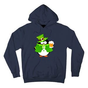 St. Patrack's Day Funny Penguin Drinking Beer Tall Hoodie