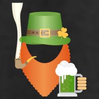 St. Patrack's Day Hipster Leprechaun Orange Beard Smoking Pipe Cool Comfort Performance Bucket Hat