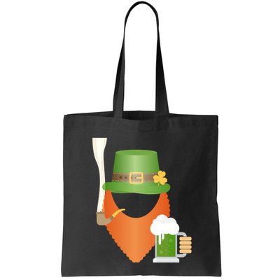 St. Patrack's Day Hipster Leprechaun Orange Beard Smoking Pipe Bag