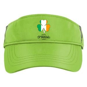 St. Patrick Day Irish Clover Flag Adult Drive Performance Visor