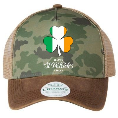 St. Patrick Day Irish Clover Flag Legacy Tie Dye Trucker Hat
