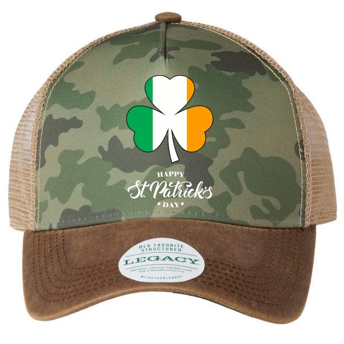 St. Patrick Day Irish Clover Flag Legacy Tie Dye Trucker Hat