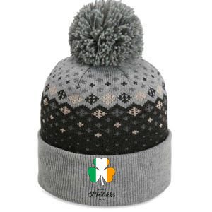 St. Patrick Day Irish Clover Flag The Baniff Cuffed Pom Beanie