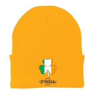 St. Patrick Day Irish Clover Flag Knit Cap Winter Beanie