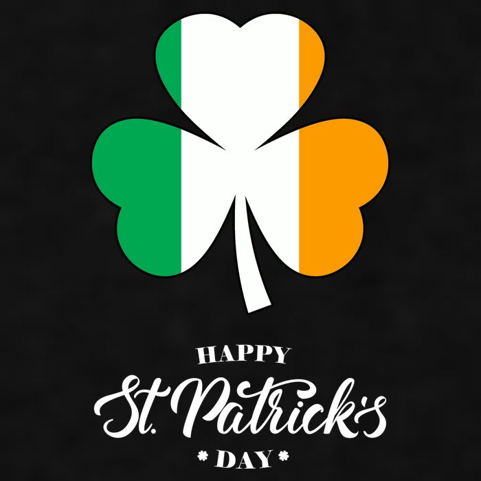St. Patrick Day Irish Clover Flag Ladies PosiCharge Tri-Blend Wicking Tank