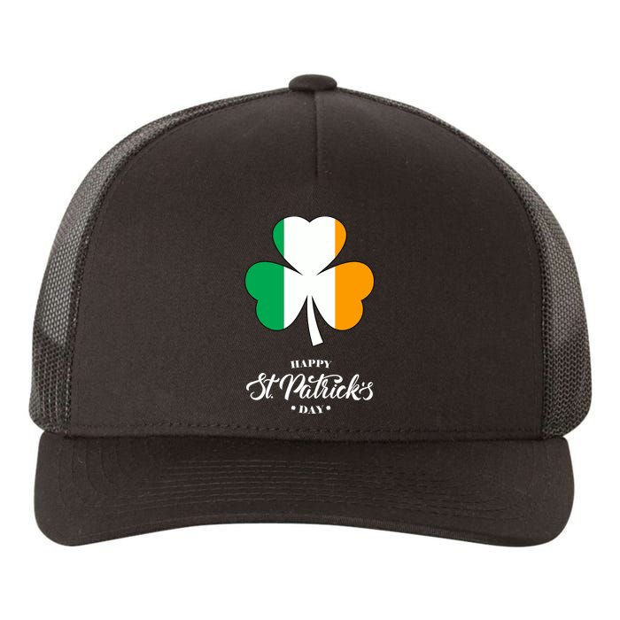 St. Patrick Day Irish Clover Flag Yupoong Adult 5-Panel Trucker Hat