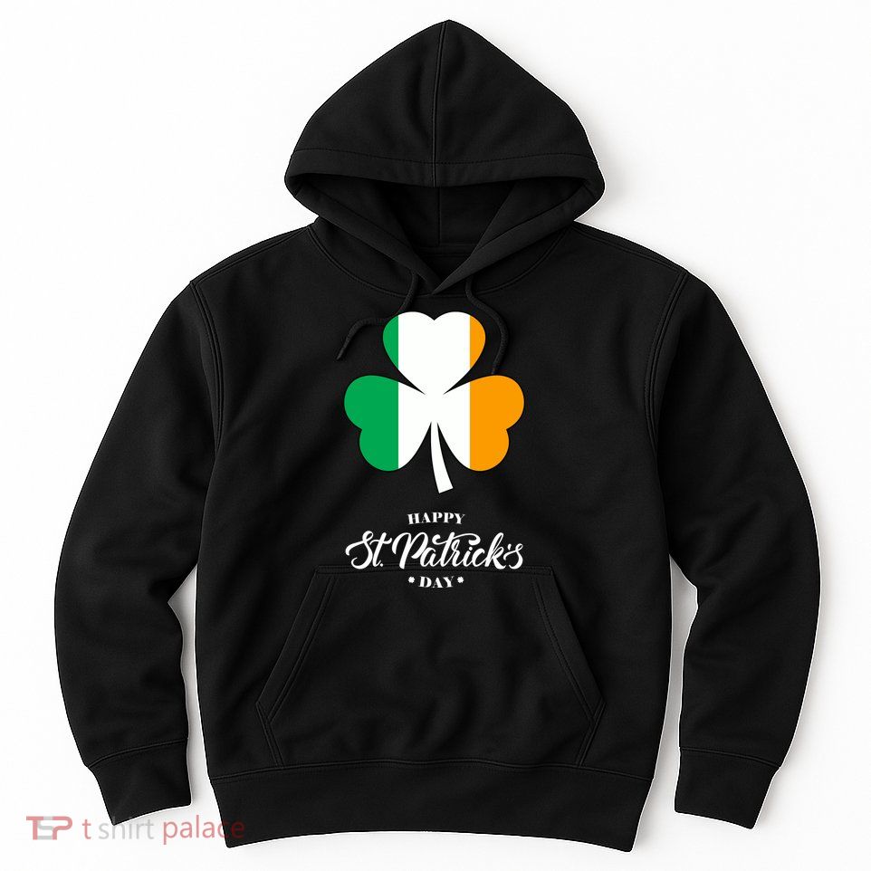 St. Patrick Day Irish Clover Flag Hoodie