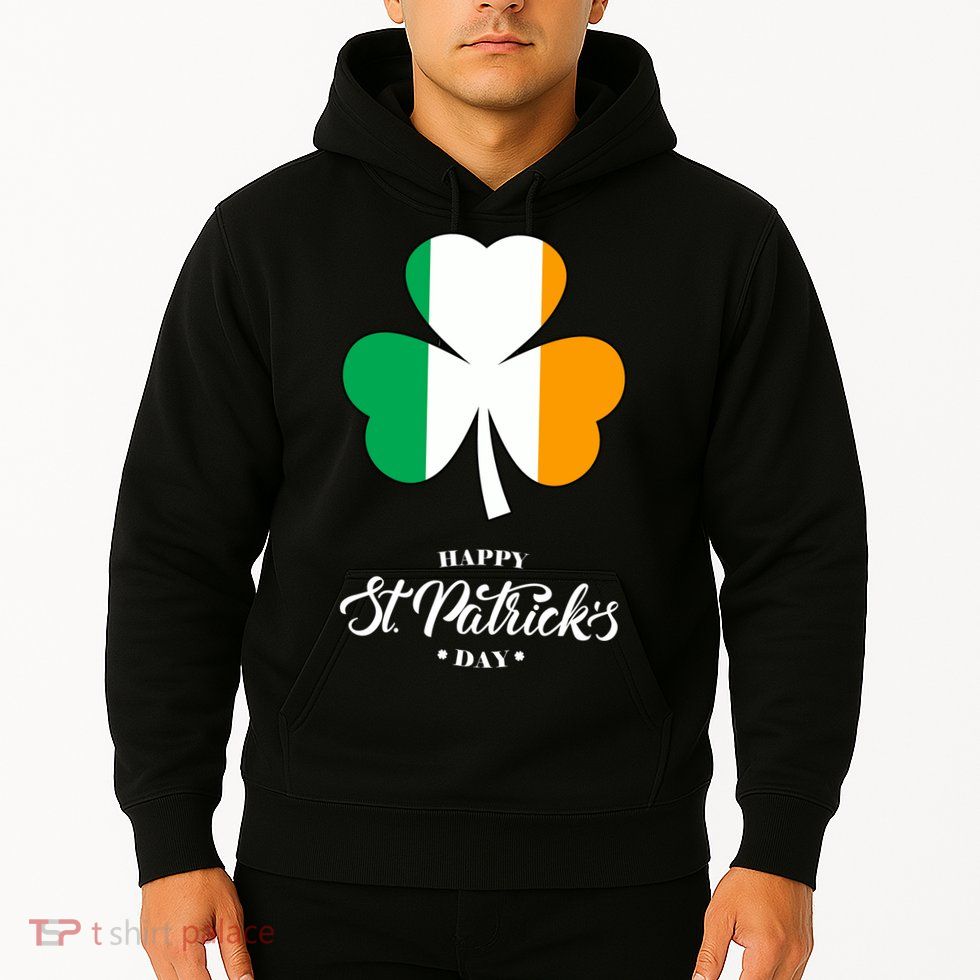 St. Patrick Day Irish Clover Flag Hoodie