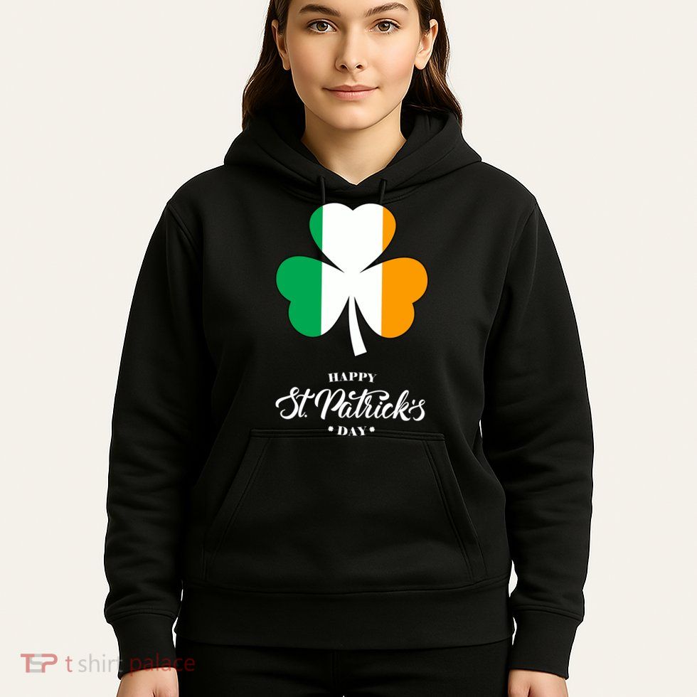 St. Patrick Day Irish Clover Flag Hoodie