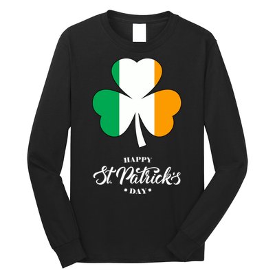St. Patrick Day Irish Clover Flag Long Sleeve Shirt