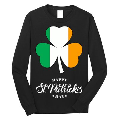 St. Patrick Day Irish Clover Flag Long Sleeve Shirt