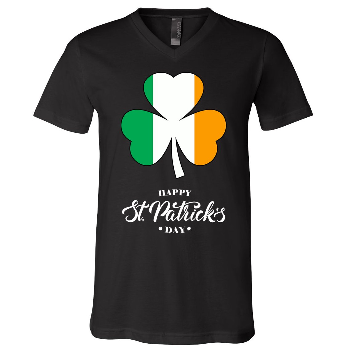 St. Patrick Day Irish Clover Flag V-Neck T-Shirt