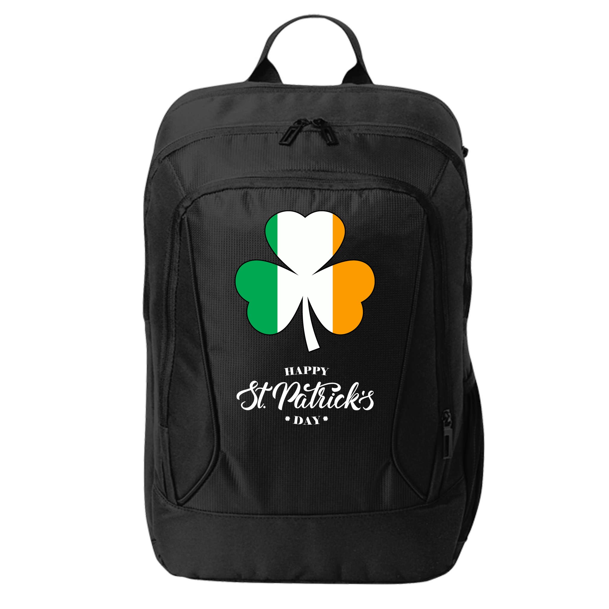 St. Patrick Day Irish Clover Flag City Backpack