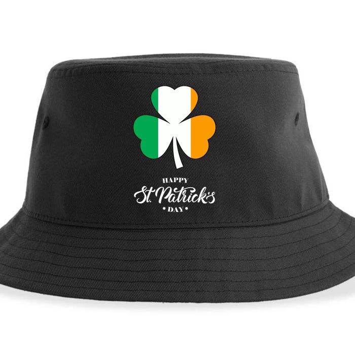 St. Patrick Day Irish Clover Flag Sustainable Bucket Hat