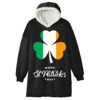 St. Patrick Day Irish Clover Flag Hooded Wearable Blanket