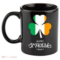 St. Patrick Day Irish Clover Flag 11oz C Handle Ceramic Mug