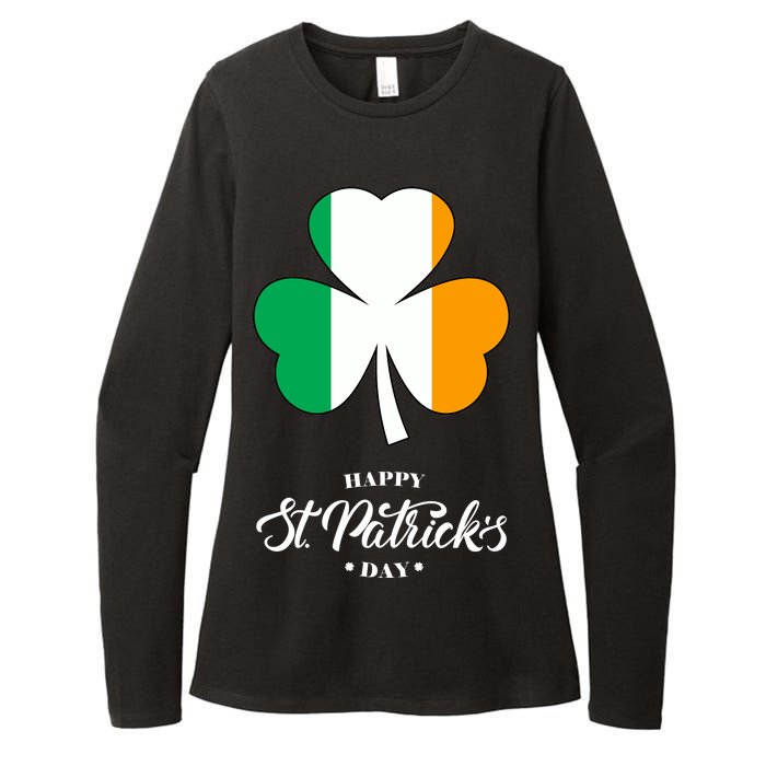 St. Patrick Day Irish Clover Flag Womens CVC Long Sleeve Shirt