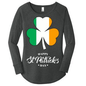 St. Patrick Day Irish Clover Flag Women's Perfect Tri Tunic Long Sleeve Shirt