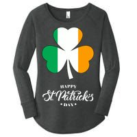 St. Patrick Day Irish Clover Flag Women's Perfect Tri Tunic Long Sleeve Shirt