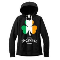 St. Patrick Day Irish Clover Flag Women's Fleece Hoodie