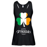 St. Patrick Day Irish Clover Flag Ladies Essential Flowy Tank