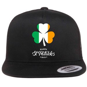 St. Patrick Day Irish Clover Flag Flat Bill Trucker Hat