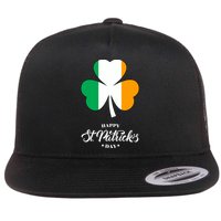 St. Patrick Day Irish Clover Flag Flat Bill Trucker Hat