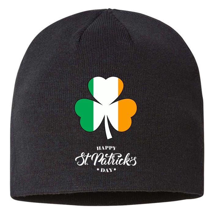 St. Patrick Day Irish Clover Flag Sustainable Beanie