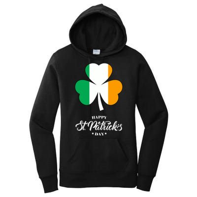 St. Patrick Day Irish Clover Flag Women's Pullover Hoodie