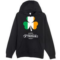 St. Patrick Day Irish Clover Flag Premium Pullover Hoodie