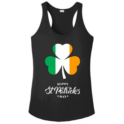 St. Patrick Day Irish Clover Flag Ladies PosiCharge Competitor Racerback Tank