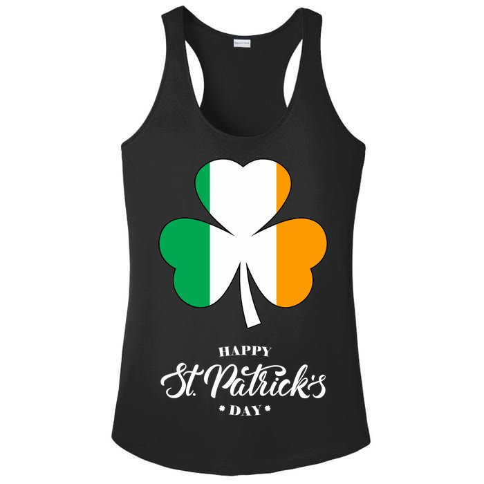 St. Patrick Day Irish Clover Flag Ladies PosiCharge Competitor Racerback Tank