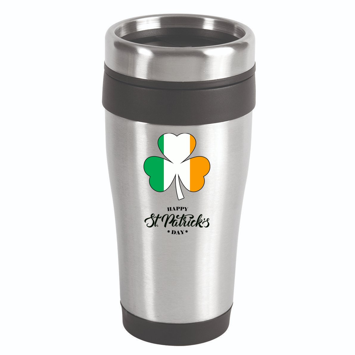 St. Patrick Day Irish Clover Flag 16oz Travel Tumbler